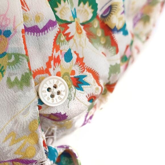 Zadig & Voltaire Butterfly Silk Blouse | Off Shoulder Ruffle Top Boho Romantic - Picture 12 of 16